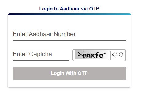 aadhar login